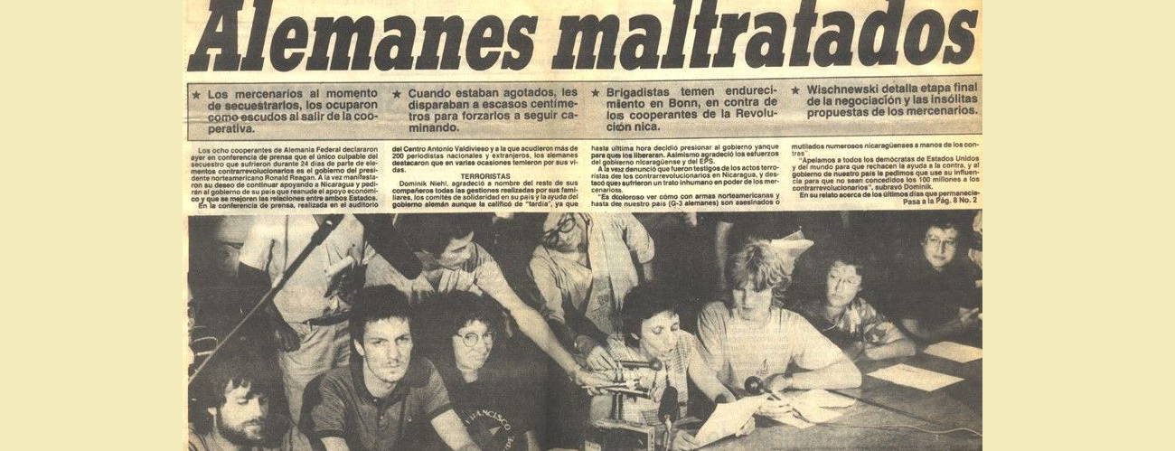 Pressekonferenz 1986 in Nicaragua © Nuevo Diario 